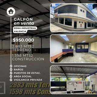 Galpón en zona Industrial Norte de Valencia