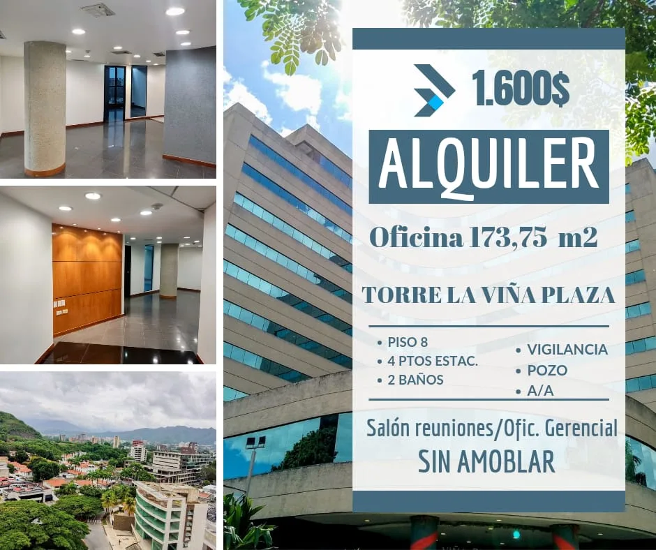 Oficina en Alquiler en Viña Plaza 174m² — USD 1,600