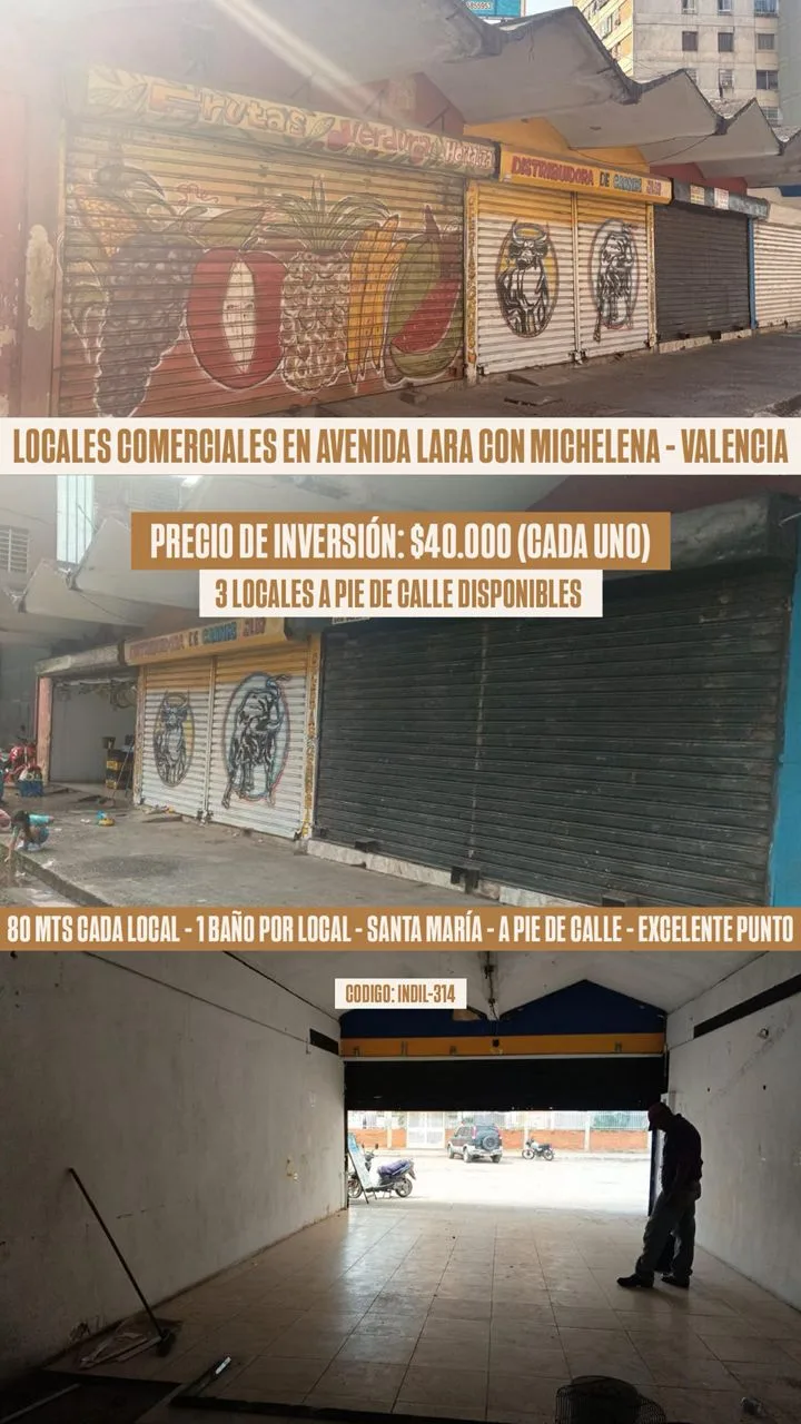 Local en Venta en La Avenida Lara con Avenida Michelena 80m² — USD 40,000