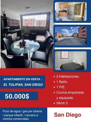 Apartamento en San Diego el Tulipán