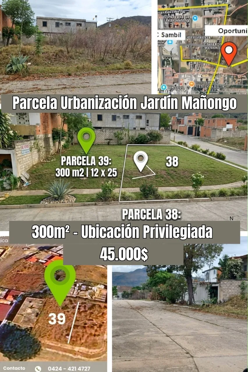 Terreno en Venta en Urb. Jardín Mañongo 300m² — USD 45,000