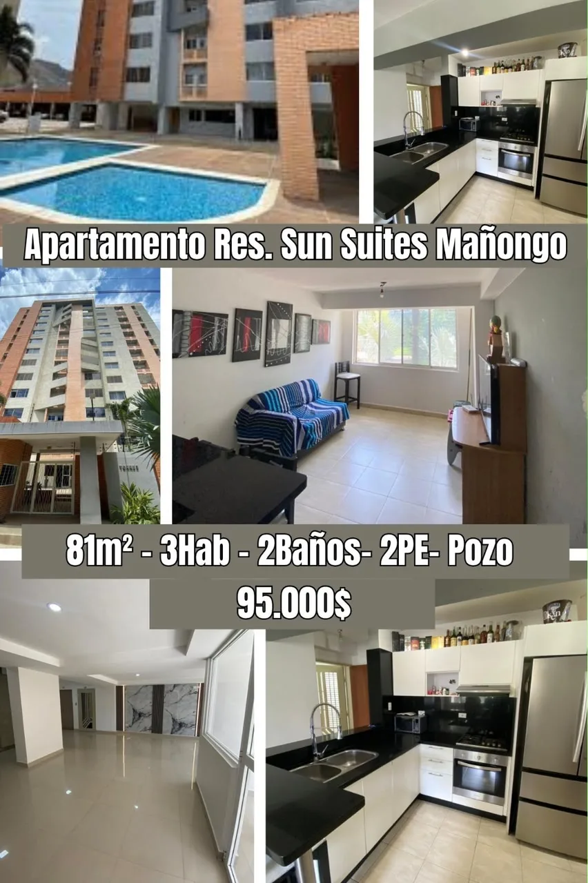 Apartamento en Venta en Res. Sun Suites Mañongo — 3 hab 81m² — USD 95,000