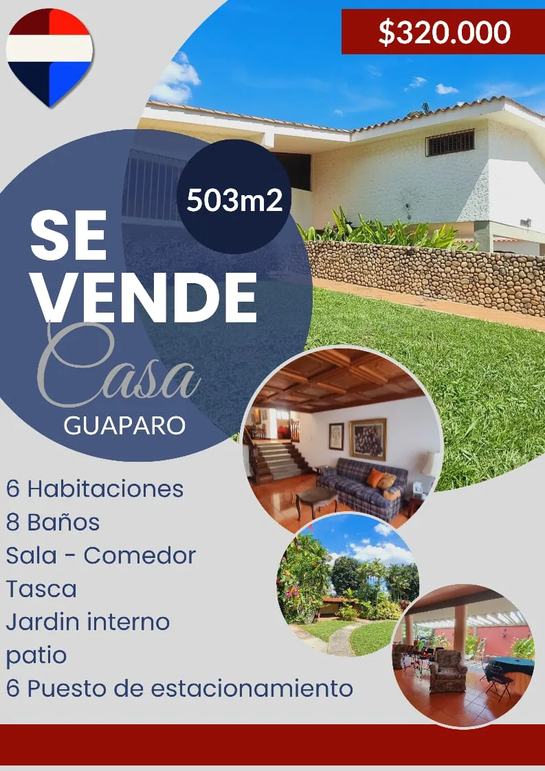 Casa en Venta en Urbanización Guaparo — 6 hab 503m² — USD 320,000
