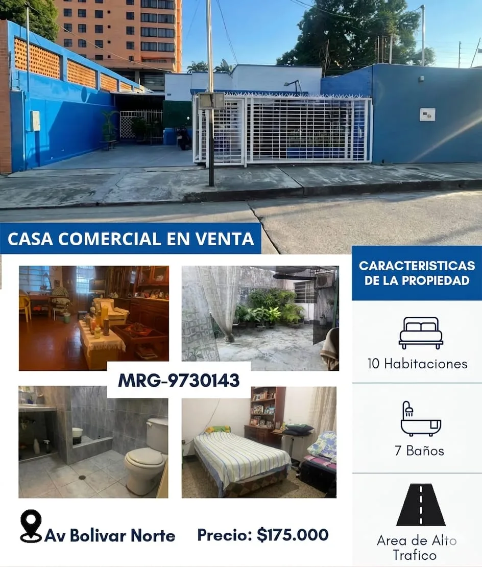 Casa en Venta en Urb La Alegria en Valencia edo Carabobo — 10 hab 340m² — USD 175,000