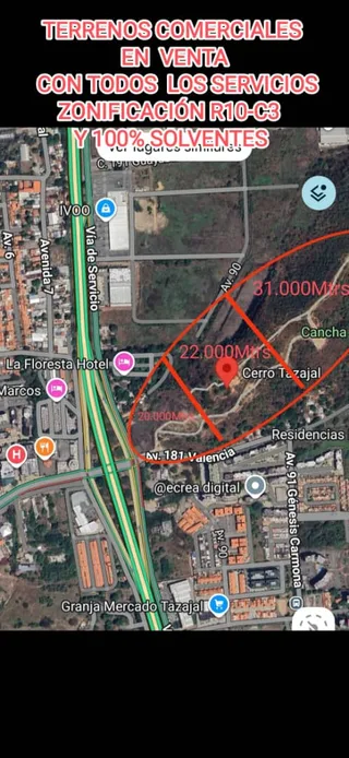Terreno en Colinas de Tazajal, Naguanagua, Carabobo