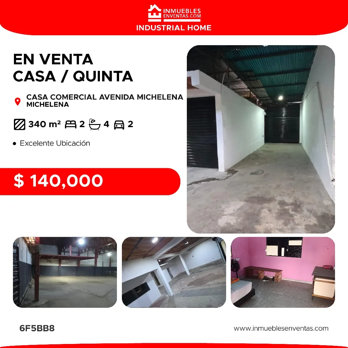 Casa en Venta en Avenida Michelena, Valencia Edo. Carabobo — 3 hab 340m² — USD 140,000