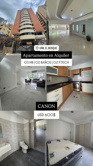 Apartamento en Urb. El Bosque