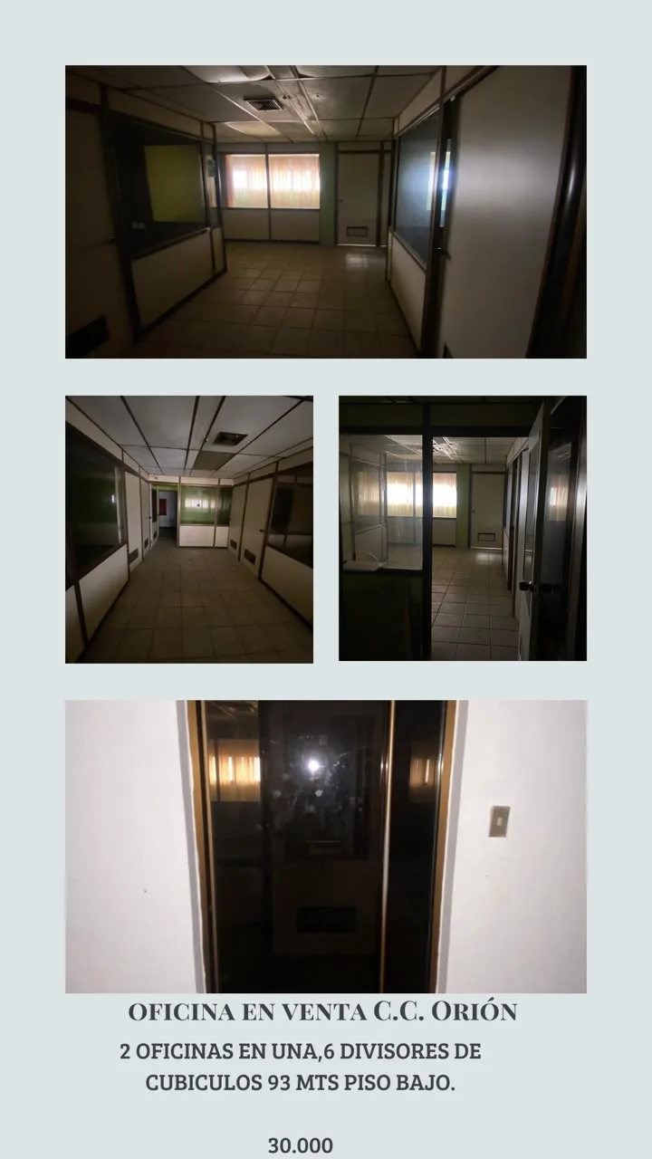 Oficina en Venta en C.C. Orión – Valencia — 6 hab 93m² — USD 30,000