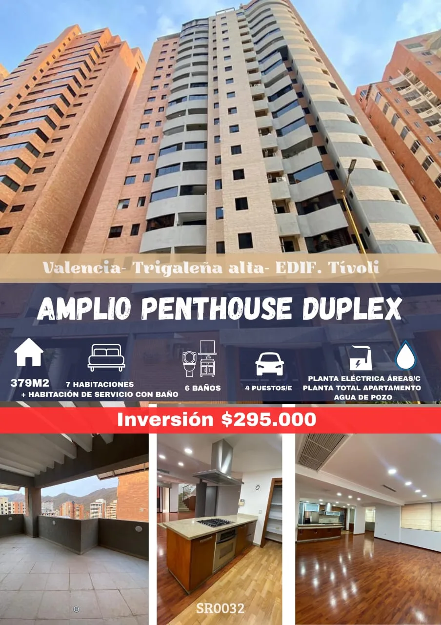 Penthouse en Venta en Urb. La Trigaleña | Res. Tivoli — 7 hab 379m² — USD 295,000