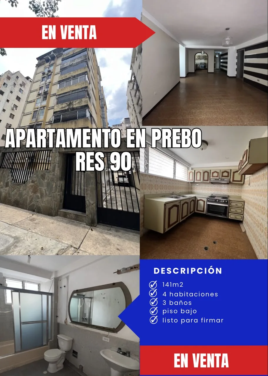 Apartamento en Venta en PREBO — 4 hab 141m² — USD 55,000