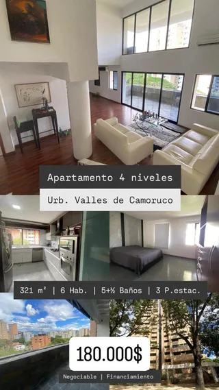 Apartamento en Resd. Montecarlo, Urb. Valles de Camoruco