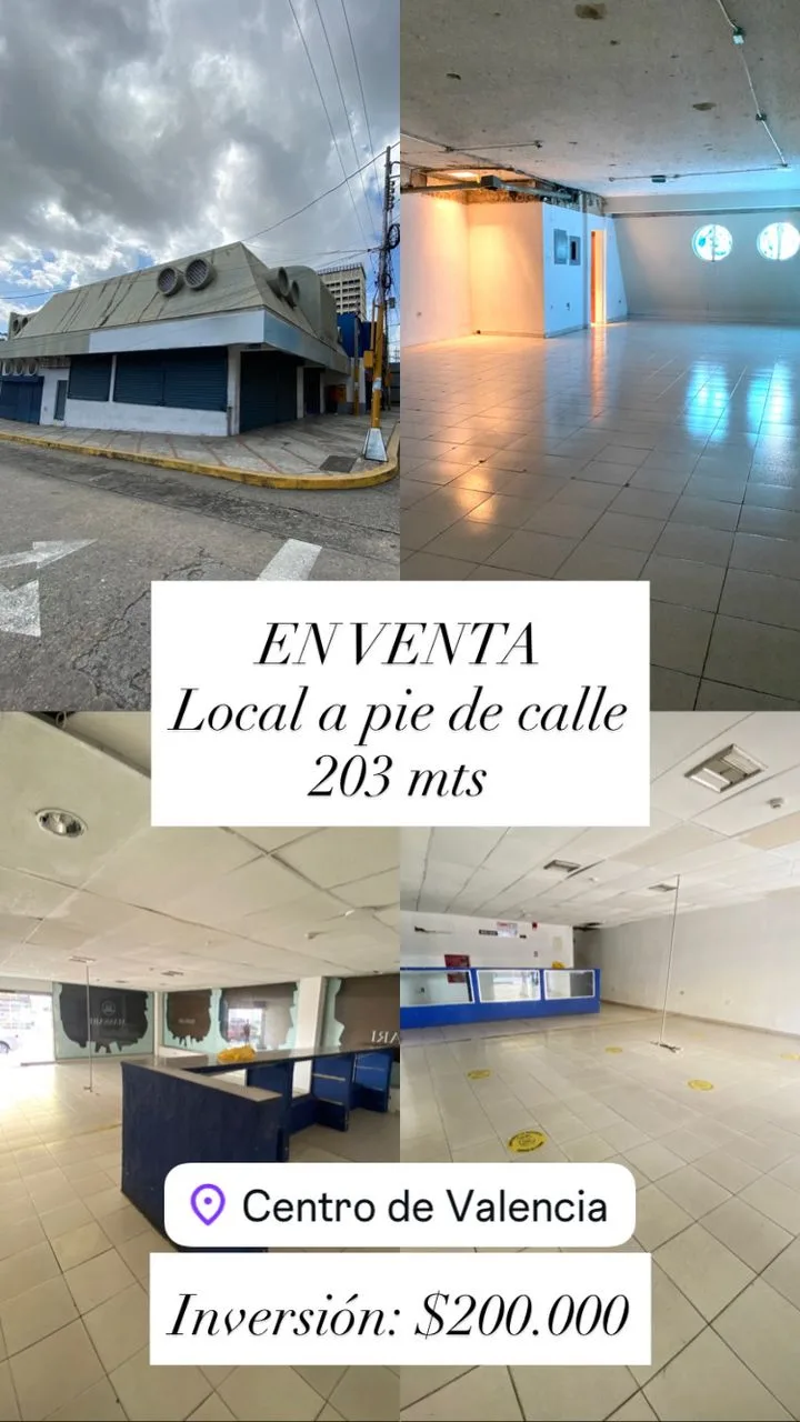 Local en Venta en Centro de Valencia, C.C. Carma II 203m² — USD 200,000