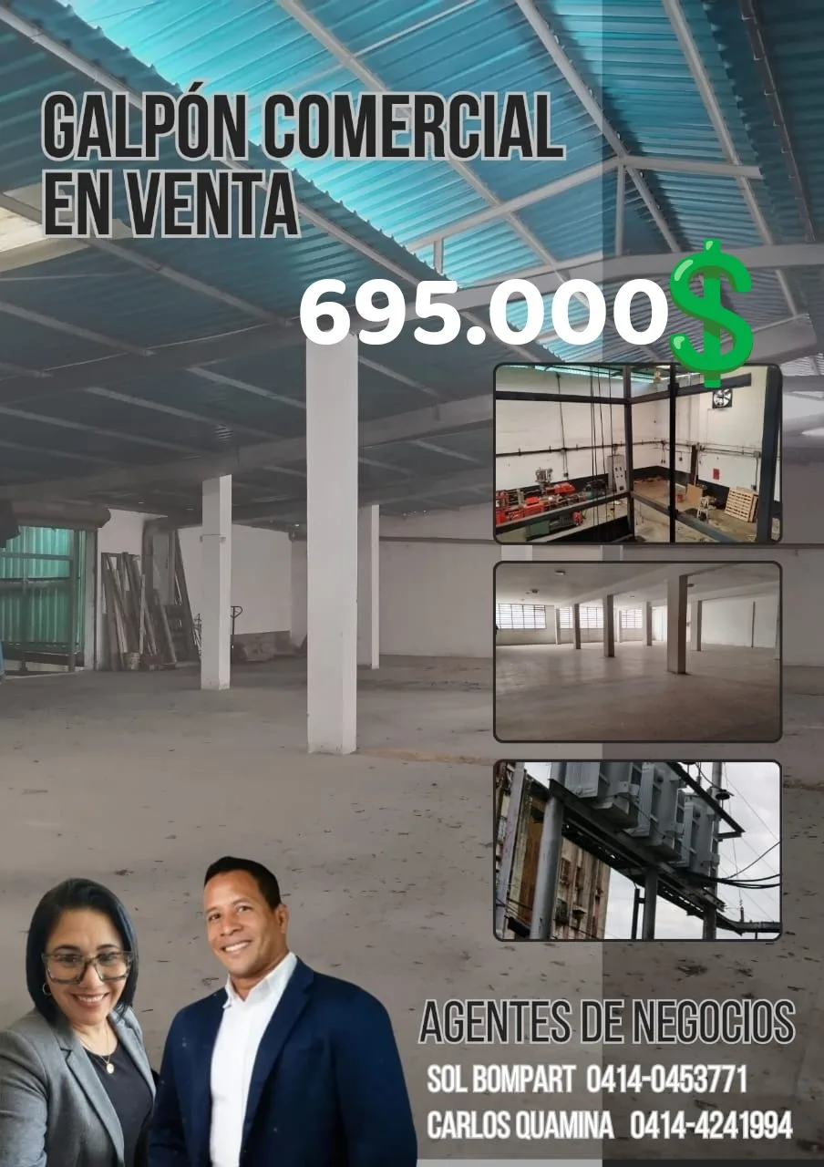 Galpón en Venta en Calle Sucre con Díaz Moreno, La Candelaria, Valencia 1170m² — USD 695,000