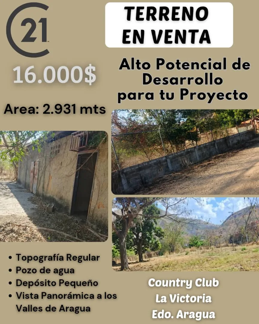 Terreno en Venta en Country Club La Victoria 2931m² — USD 16,000