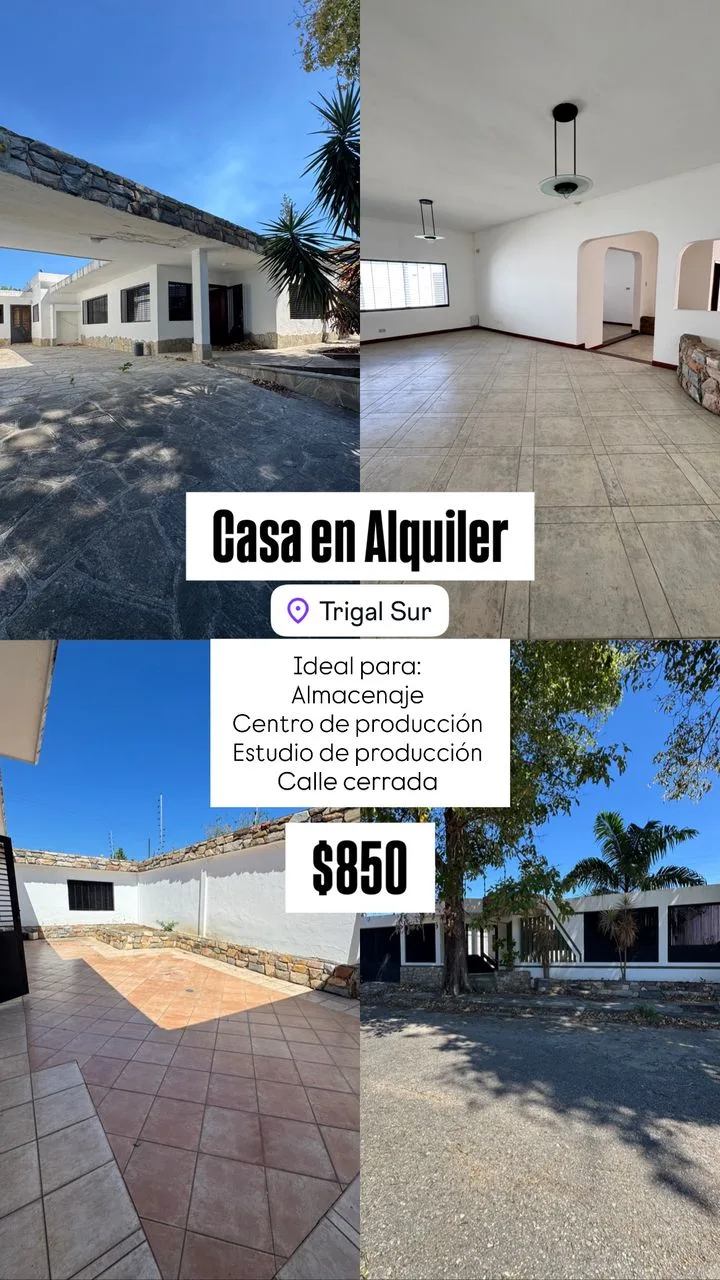 Casa en Alquiler en Trigal Sur — 4 hab 400m² — USD 850