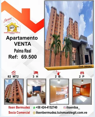 Apartamento en Palma Real, Municipio Naguanagua