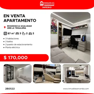 Apartamento en La Trigaleña Baja, Residencia Shalimar