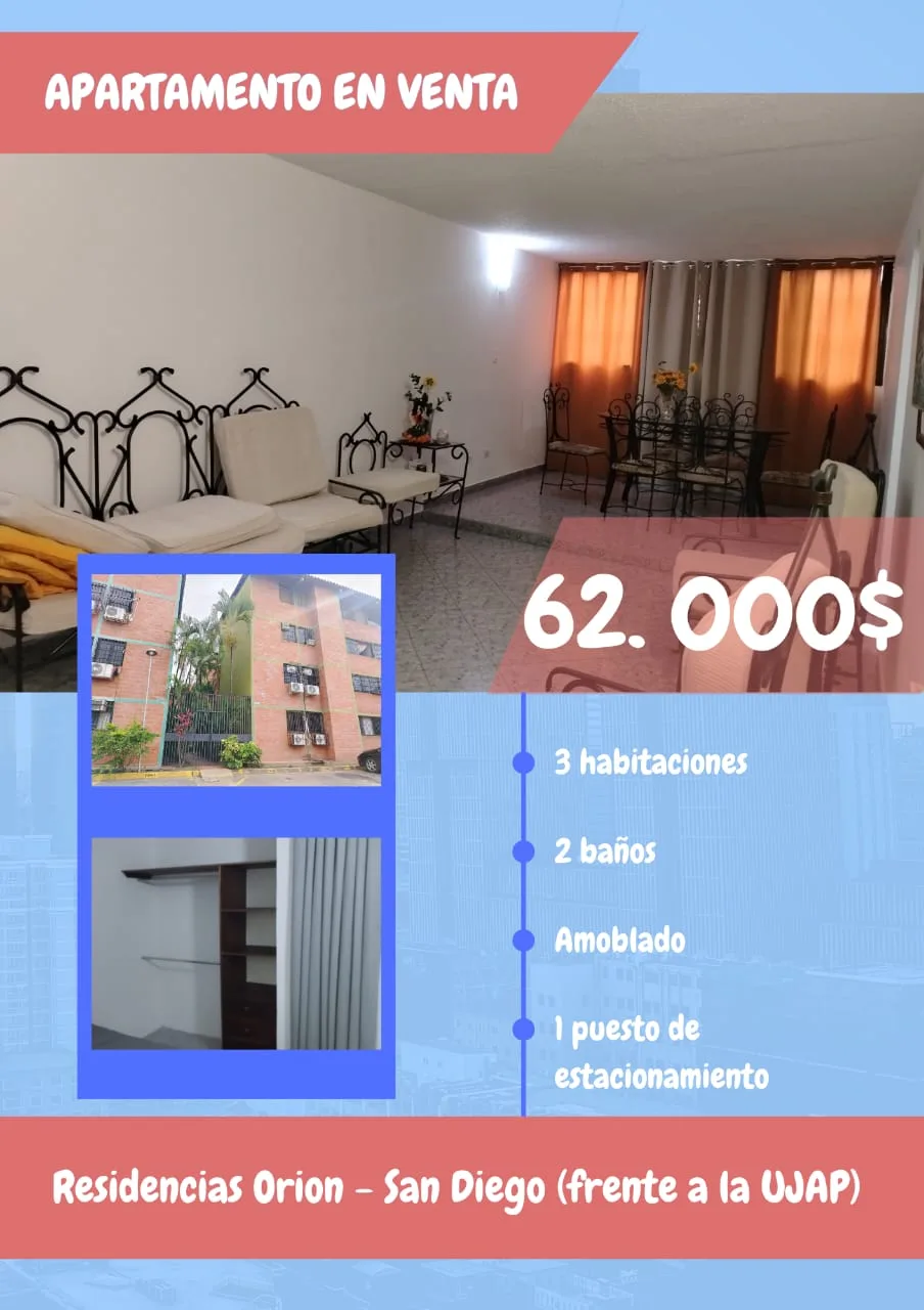 Apartamento en Venta en Residencias Orion — 3 hab — USD 62,000