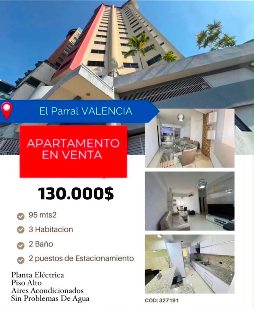 Apartamento en Venta en Resd. Rio Apure Valencia, Carabobo — 3 hab 95m² — USD 130,000