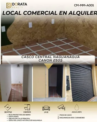 Local en Naguanagua (Detrás de la Iglesia La Begoña)