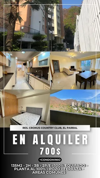 Apartamento en Resid. Cronus Country Club, Urb. El Parral