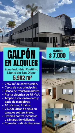 Galpón en Zona Industrial Castillito, Municipio San Diego