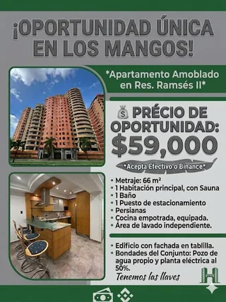 Apartamento en Urb. Los Mangos