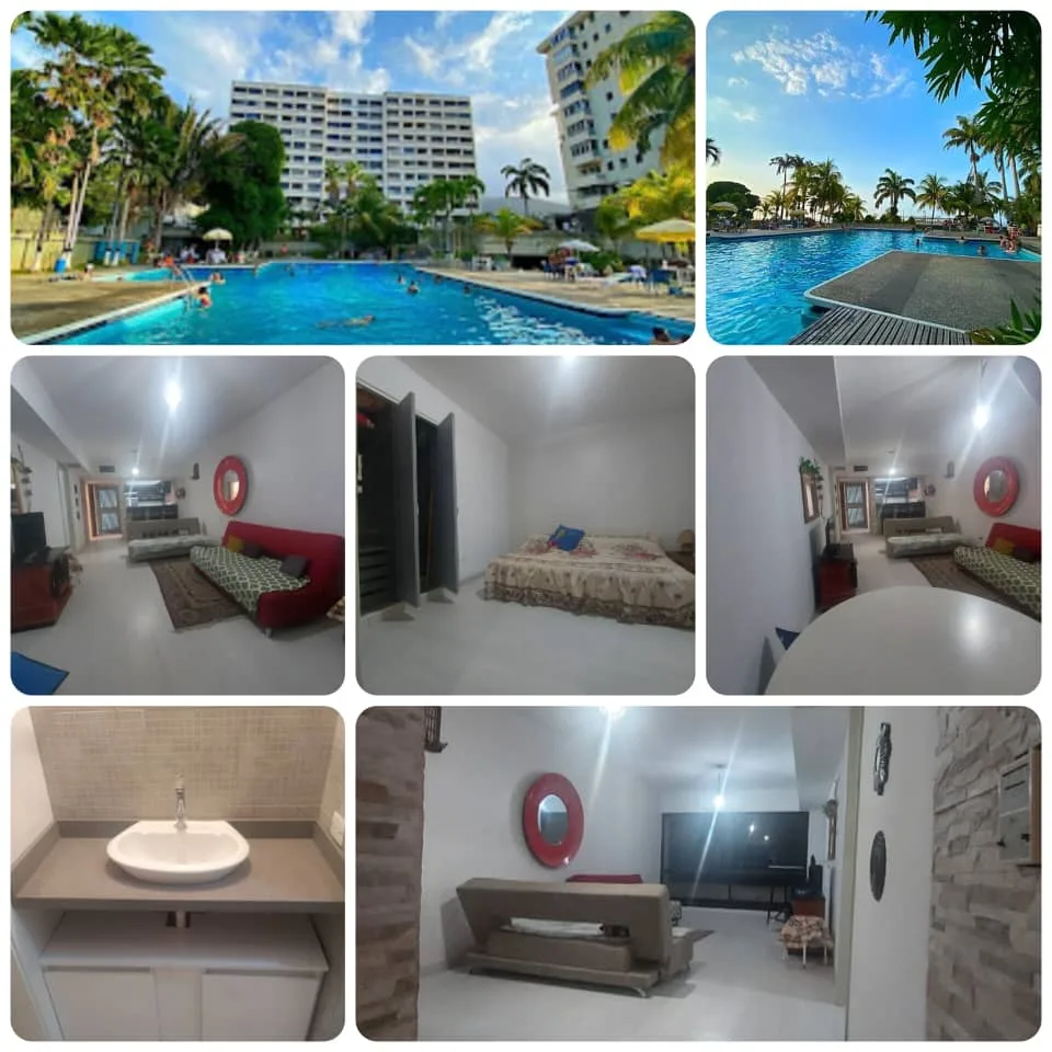 Apartamento en Alquiler en Club Bahia Mar, Caraballeda, La Guaira — 1 hab — USD 100