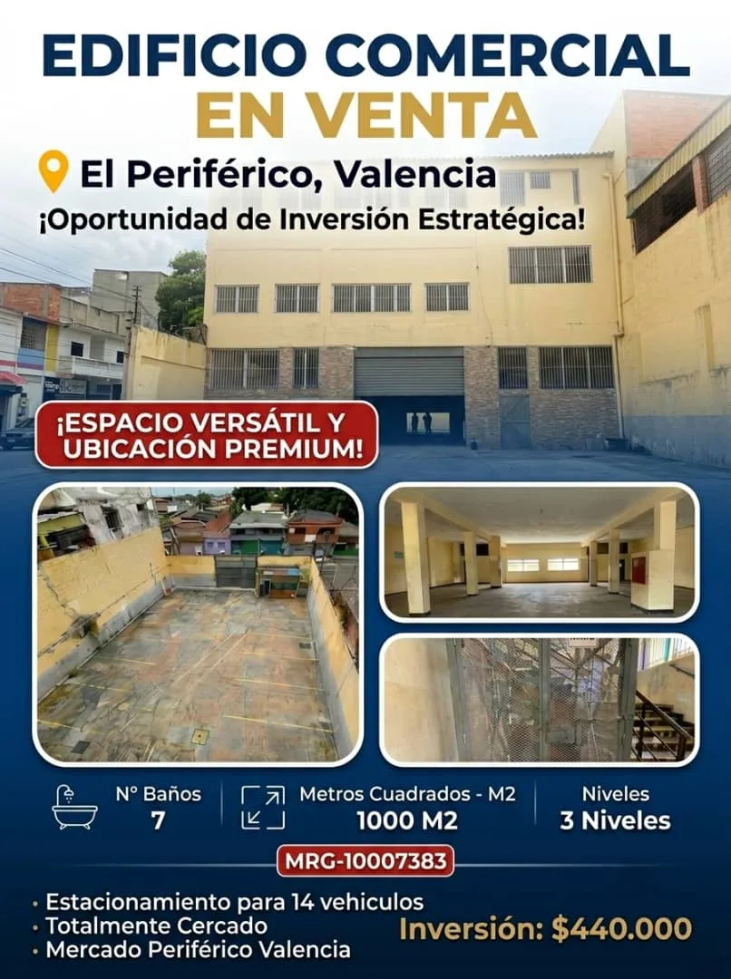 Galpón en Venta en El Periférico, Parroquia Candelaria, Valencia 1000m² — USD 440,000