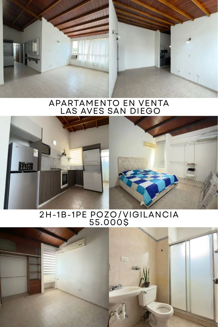 Apartamento en Venta en Las Aves El Remanso San Diego — 2 hab 56m² — USD 55,000