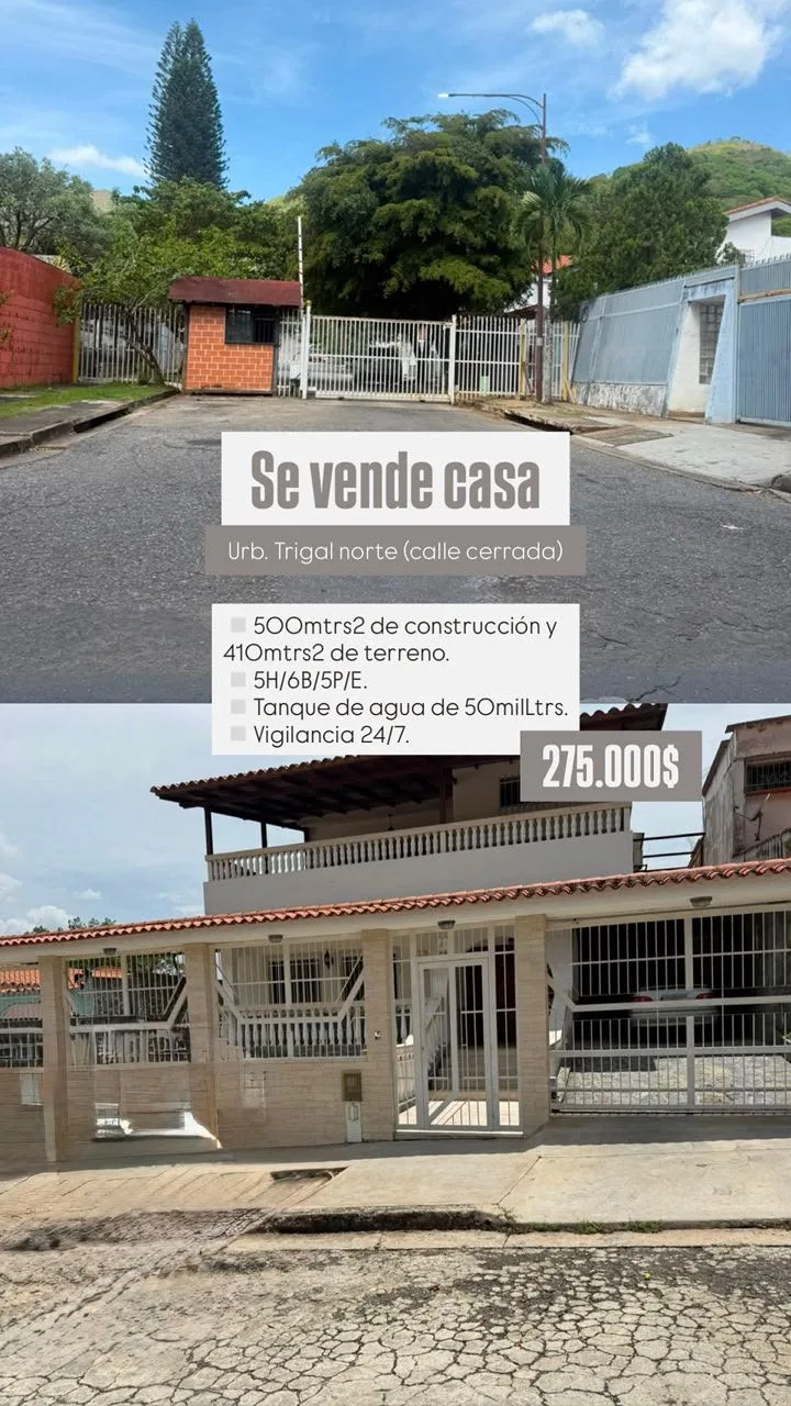 Casa en Venta en Calle Plutón, detrás del C.C. Patio Trigal — 5 hab 500m² — USD 275,000