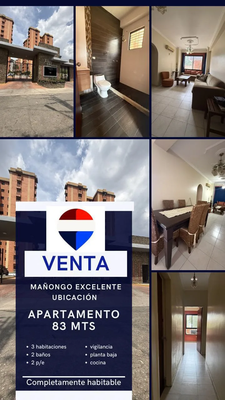 Apartamento en Venta en Terrazas de Mañongo — 3 hab 83m² — USD 79,500
