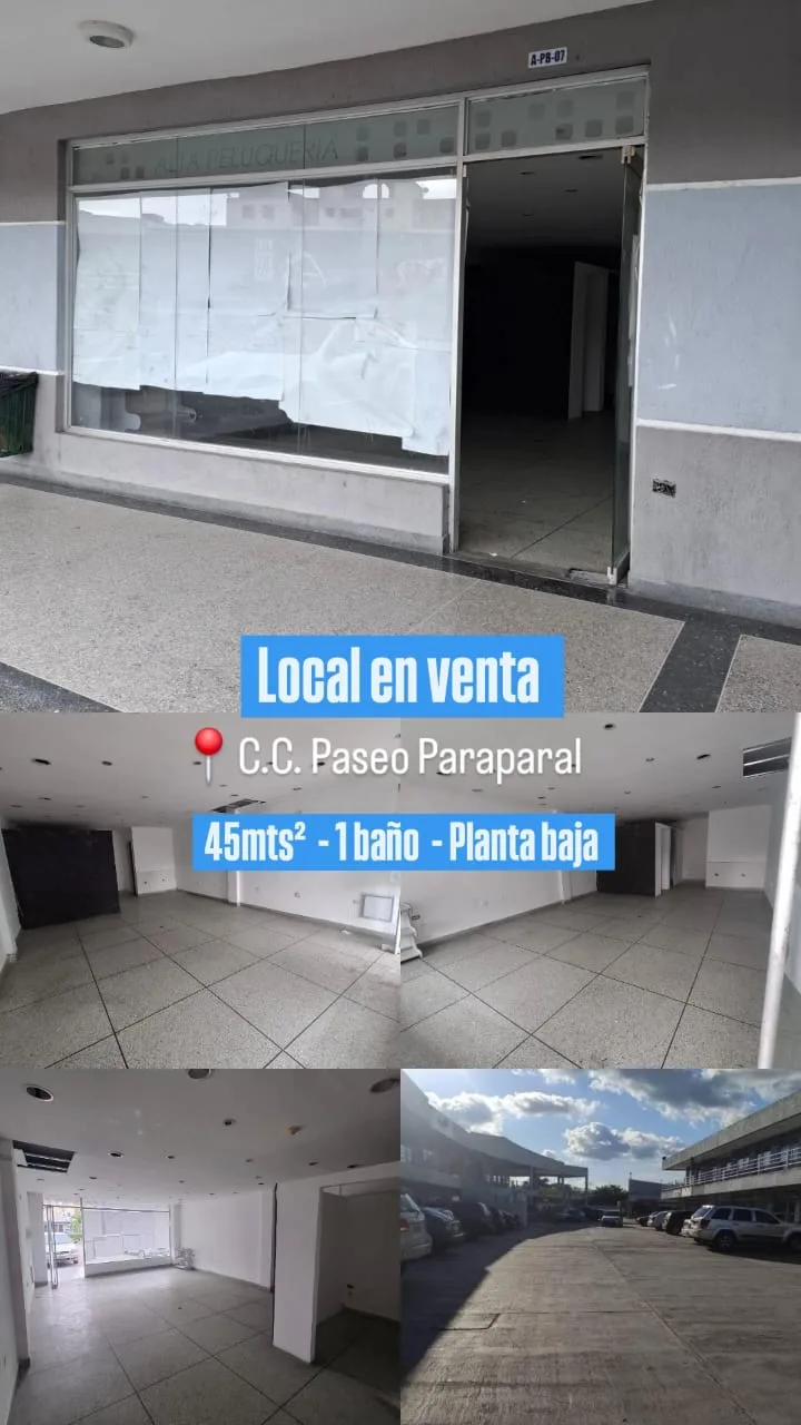 Local en Venta en CC Paseo Paraparal 45m² — USD 36,000