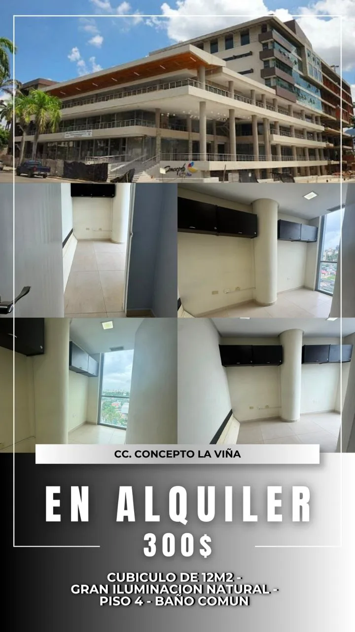 Oficina en Alquiler en Concepto La Viña 12m² — USD 300