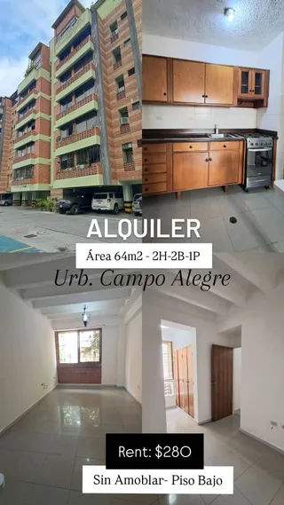 Apartamento en Urb. Campo Alegre