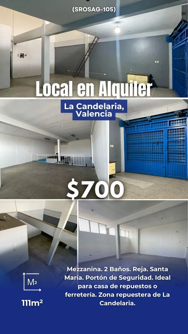 Local en Alquiler en La Candelaria 111m² — USD 700