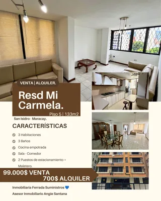 Apartamento en San Isidro – Res. Mi Carmela, Maracay