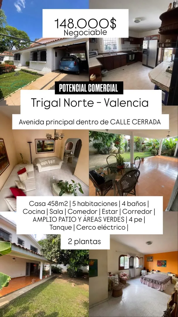 Casa en Venta en Trigal Norte — 5 hab 458m² — USD 148,000