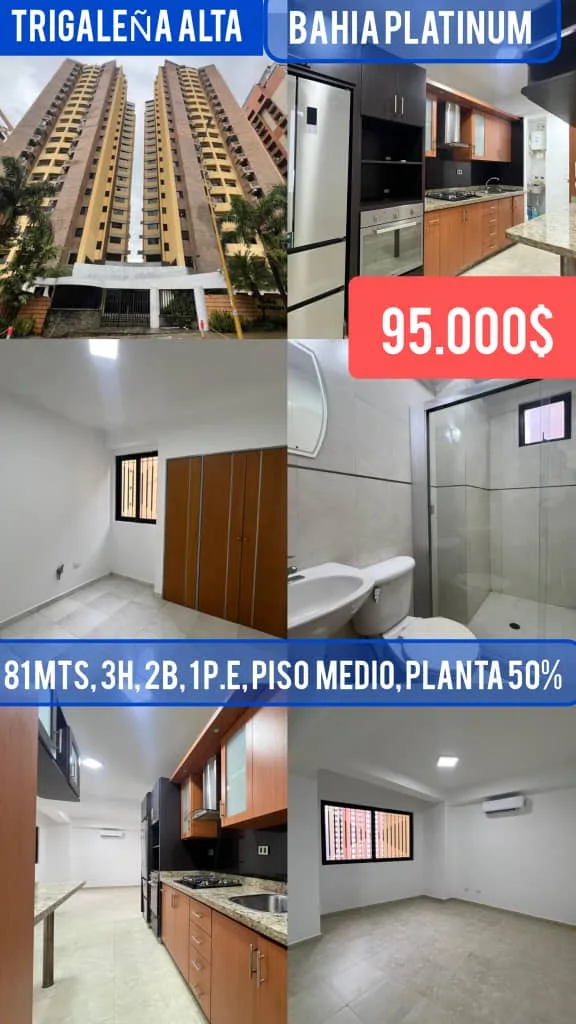 Apartamento en Venta en La Trigaleña Alta — 3 hab 81m² — USD 95,000