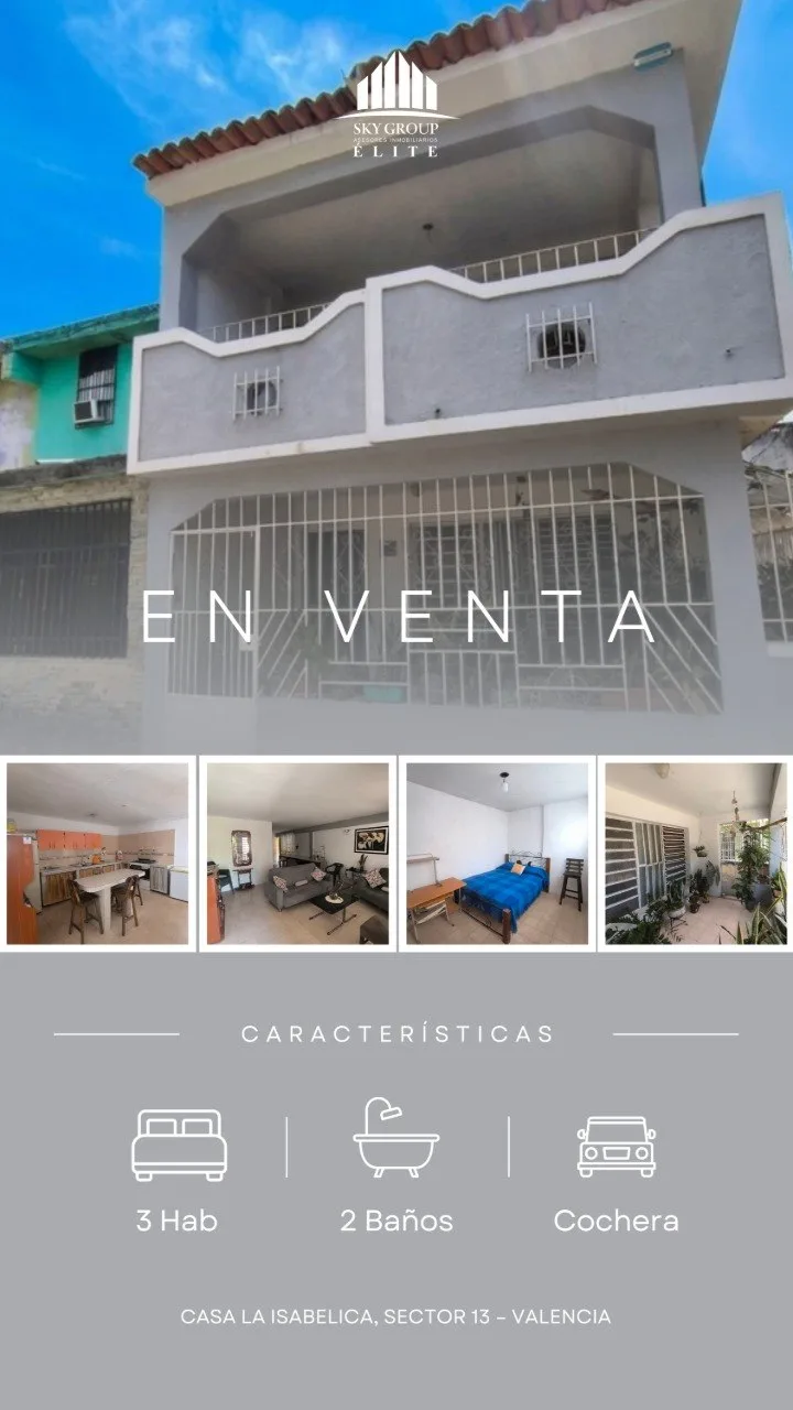 Casa en Venta en La Isabelica, Sector 13, Valencia — 3 hab 155m² — USD 38,000