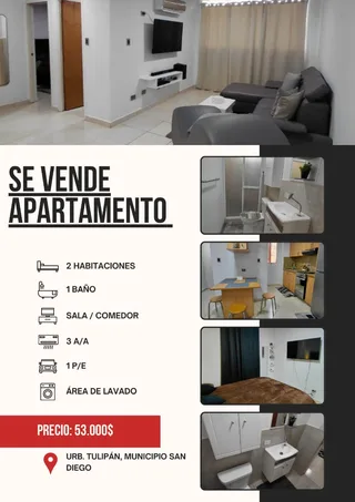 Apartamento en San Diego, Urb. Tulipan