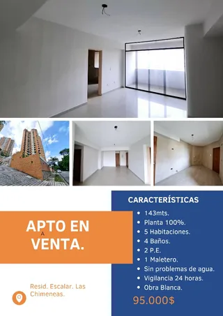 Apartamento en Resid. Escalar. Las Chimeneas