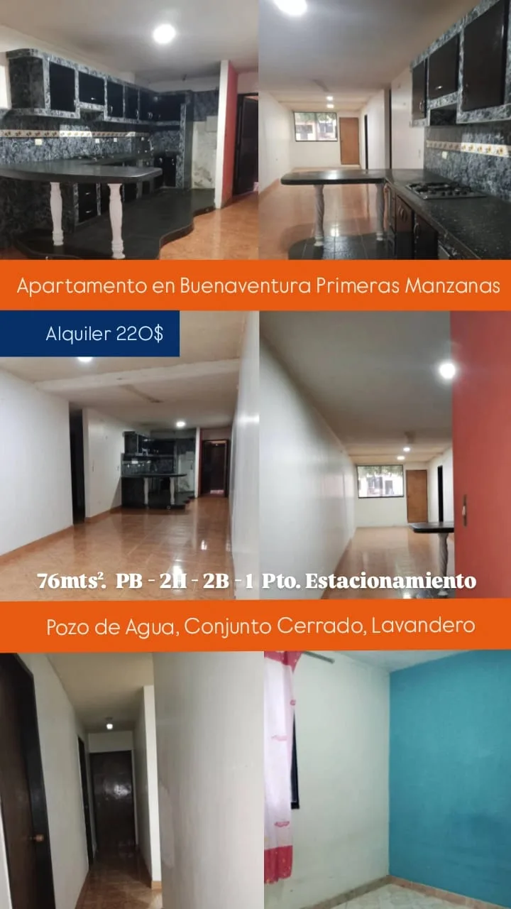 Apartamento en Alquiler en Urbanización Buenaventura, Los Guayos-Edo.Carabobo — 2 hab 76m² — USD 220
