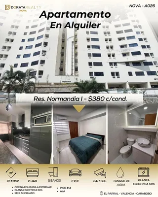 Apartamento en El Parral, Res. NORMANDIA I
