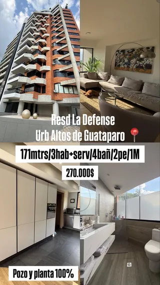 Apartamento en Altos de Guataparo, Resd La Defense