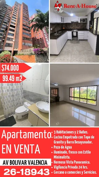 Apartamento en Av Bolivar Valencia