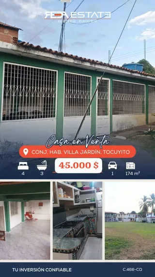 Casa en Conjunto Habitacional Villa Jardín, Tocuyito