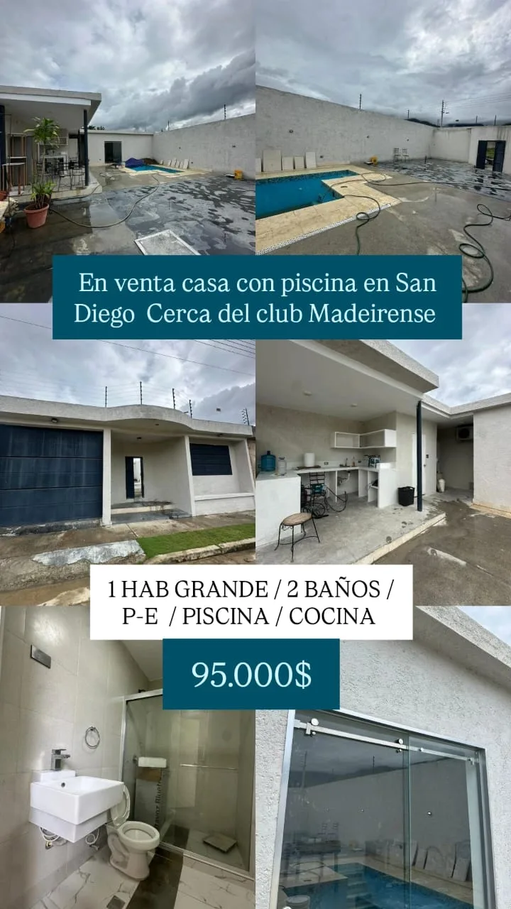 Casa en Venta en San Diego, conjunto Mantian, cerca del club Madeirense — 1 hab 200m² — USD 95,000