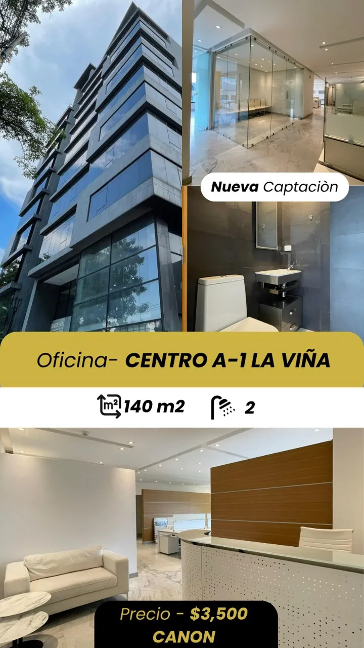 Oficina en Alquiler en Centro A-1 La Viña, Valencia 140m² — USD 3,500