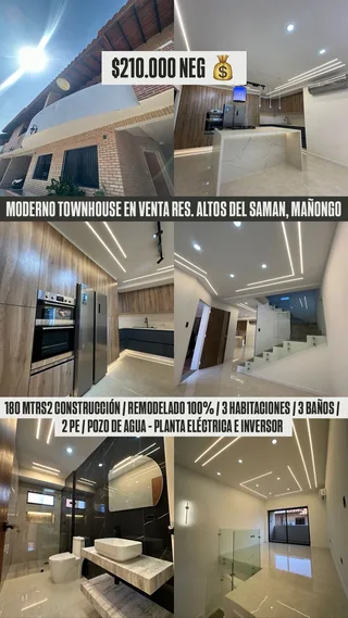 Townhouse en Res Alto Saman Urb Mañongo Naguangua